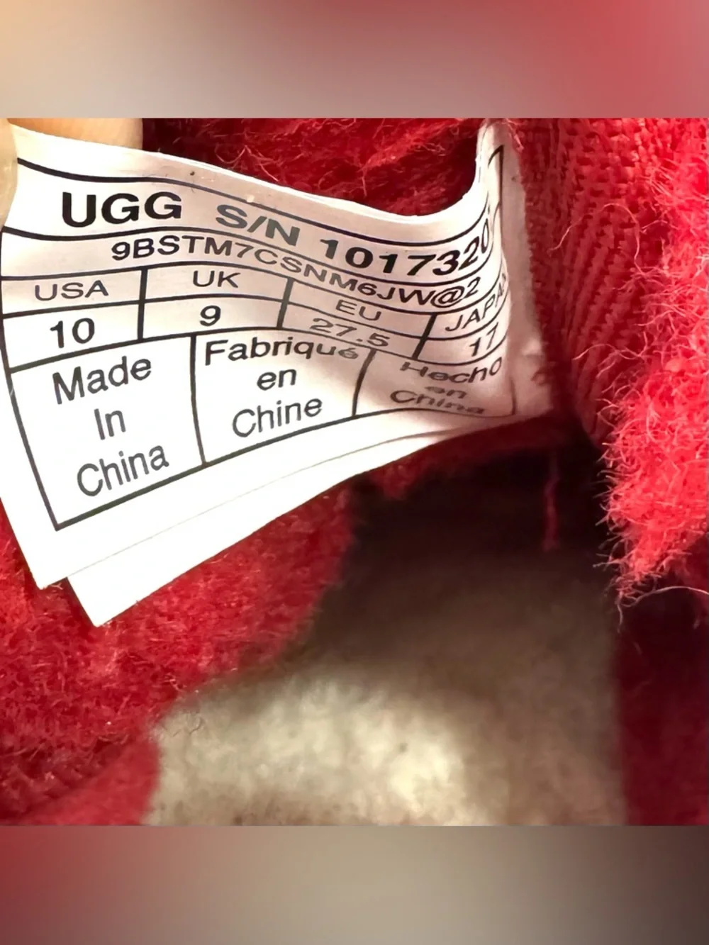 UGG Kids' Toddler Sz 10 Neumel II Chukka Boots Red Suede Cozy Plush Wool Lined